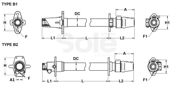 Floating stern tube with rubber stuffing box for ship engines - Image 2